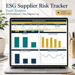 ESG Supplier Risk & Due Diligence Tracker | Excel KPI Dashboard