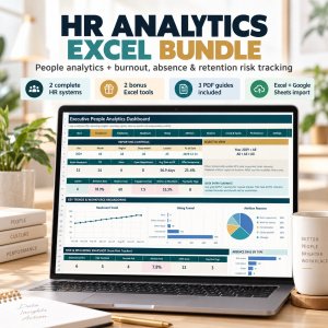 HR Analytics Suite | People Analytics & Burnout Retention Risk Excel Bundle