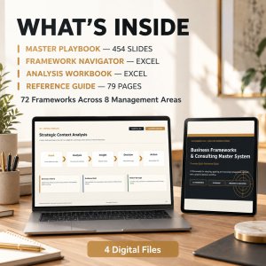 Business Frameworks Toolkit | 72 Management Frameworks, Excel + PowerPoint