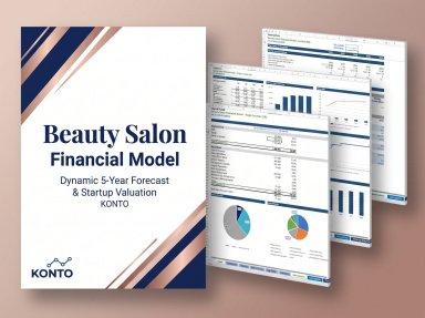 Beauty Salon Financial Model – Single Location (US): 5-Year Monthly 3-Statement Model with DCF Valuation & Cap Table