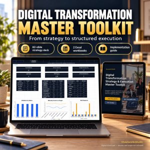Digital Transformation Strategy Toolkit | Excel Dashboard, Business Case & PowerPoint