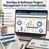 DevOps & Software Project Management 4-in-1 | Agile, API, Cloud & Release Excel