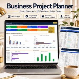 Free Business Project Planner | ROI, Budget, Tasks & Profit Dashboard Excel