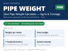 Pipe Steel Weight Calculator — kg/m & Total Tonnage, Exact Annulus Method (Free Excel)