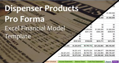Dispenser Products Pro Forma Excel Financial Model Template