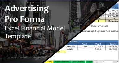 Advertising Pro Forma Excel Financial Model Template