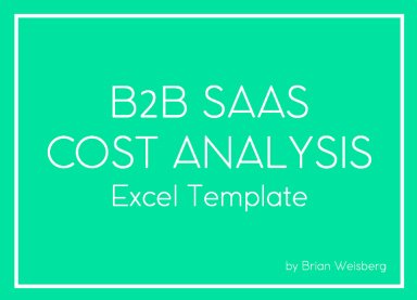 B2B SaaS Acquisition Cost Excel Model Template