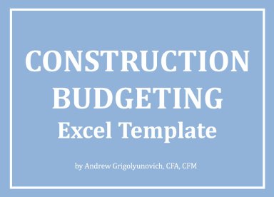 Construction Budgeting Excel Template