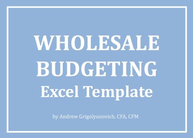 Wholesale Budgeting Excel Template