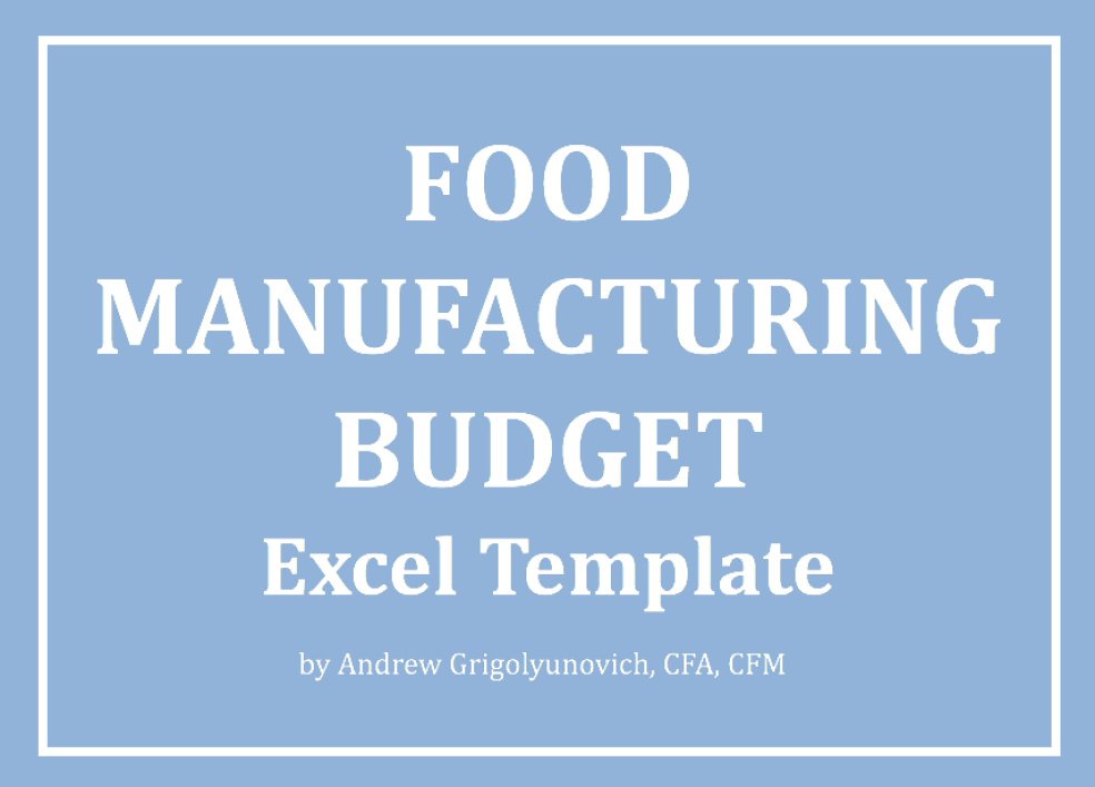 Food Manufacturing Budget Excel Template Eloquens