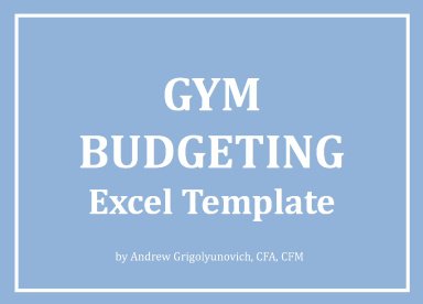 Gym Budgeting Excel Template