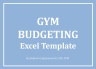 Gym Budgeting Excel Template