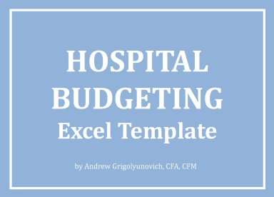 Hospital Budgeting Template