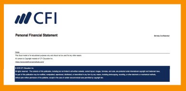 Personal Finance Statement Excel Template