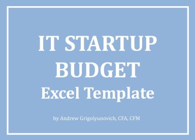 IT Startup Budget Excel Template