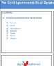 Pre-Sold Apartments Real Estate Model Excel Template