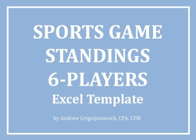 Sports Game Standings Excel Template