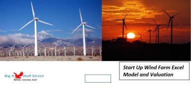 Start Up Wind Farm Excel Model and Valuation Template