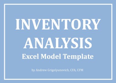 Inventory Analysis Excel Template