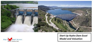Start Up Hydro Dam Excel Model and Valuation