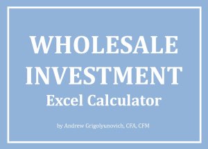 Wholesale Investment Excel Calculator