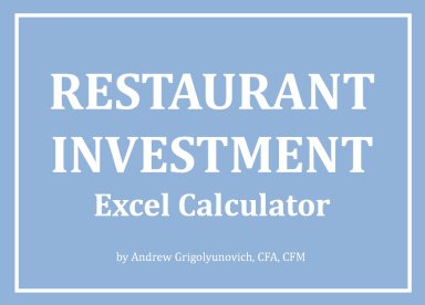 Restaurant Investment Excel Calculator