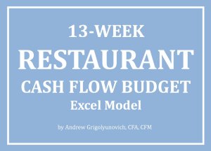 13-Week Restaurant Cash Flow Budget Excel Model
