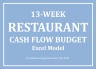 13-Week Restaurant Cash Flow Budget Excel Model