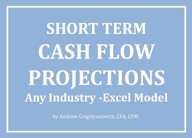 Short Term Cash Flow Projections Excel Model - Any Industry