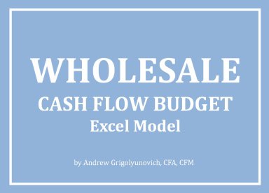 Wholesale - Cash Flow Budget Excel Model