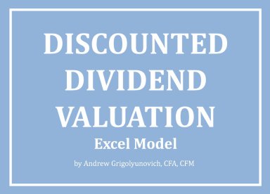 Discounted Dividend Valuation Excel Model Template