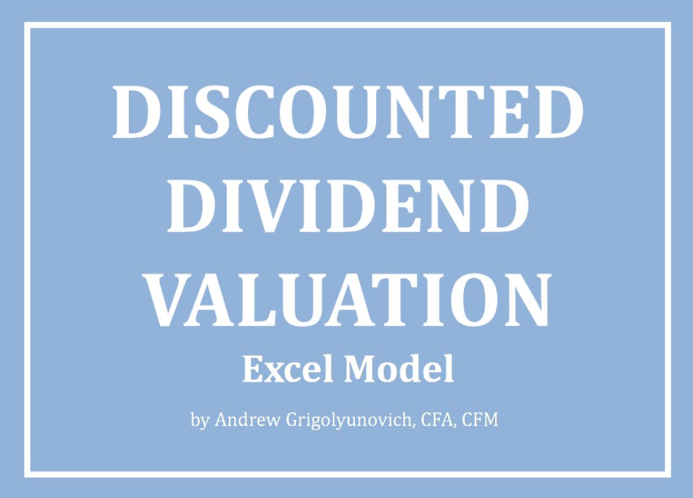 Discounted Dividend Valuation Excel Model Template Eloquens