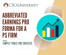 Abbreviated Earnings Pro Forma for a PS Firm