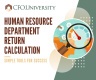 Human Resource Department Return Calculation Excel Tool