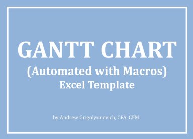 Gantt Chart Excel Template (automated with Macros)