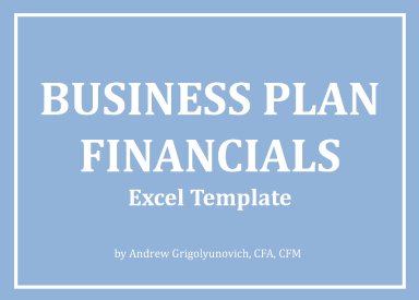 Business Plan Financials Excel Model