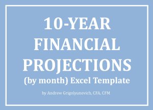 10-Year Financial Projections (by month) Excel Model