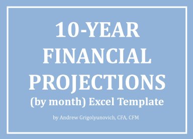 10-Year Financial Projections (by month) Excel Model