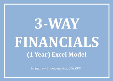 3-Way Financials (1 year) Excel Model