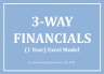 3-Way Financials (1 year) Excel Model