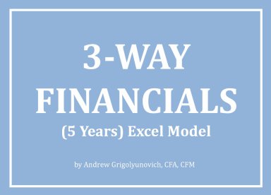 3-Way Financials (5 years) Excel Model