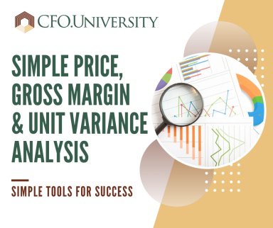 Simple Price, Gross Margin & Unit Variance Analysis Excel Model