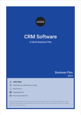 The CRM Business Plan Template (SaaS Business  Plan)