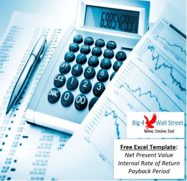 Feasibility Metrics (NPV, IRR and Payback Period) Excel Template