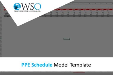 Property Plant And Equipment (PPE) Schedule - Excel Model Template