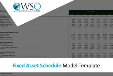 Fixed Asset Schedule - Excel Model Template