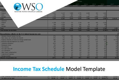 Income Tax Schedule - Excel Model Template