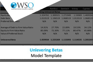 Unlevering Betas - Excel Model Template