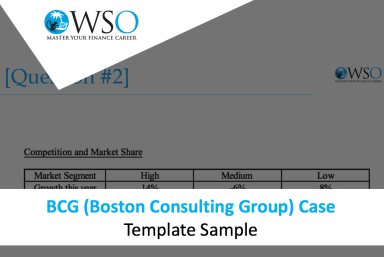 Boston Consulting Group (BCG) Case - Template Sample