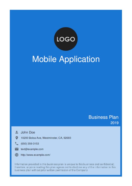 Mobile app business plan template Eloquens